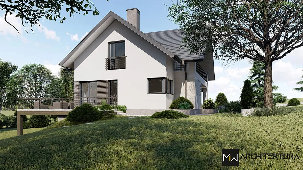 Dom jednorodzinny – Łazy — Łazy, powiat bocheński, projekt pracowni MW Architektura