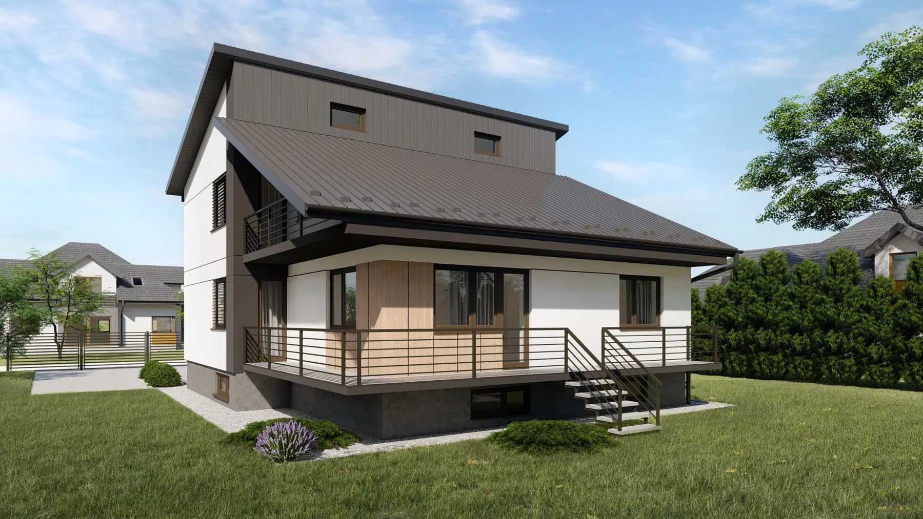 Elewacja budynku – ul. Orzeszkowej — Nowy Sącz, ul. Orzeszkowej, projekt pracowni MW Architektura