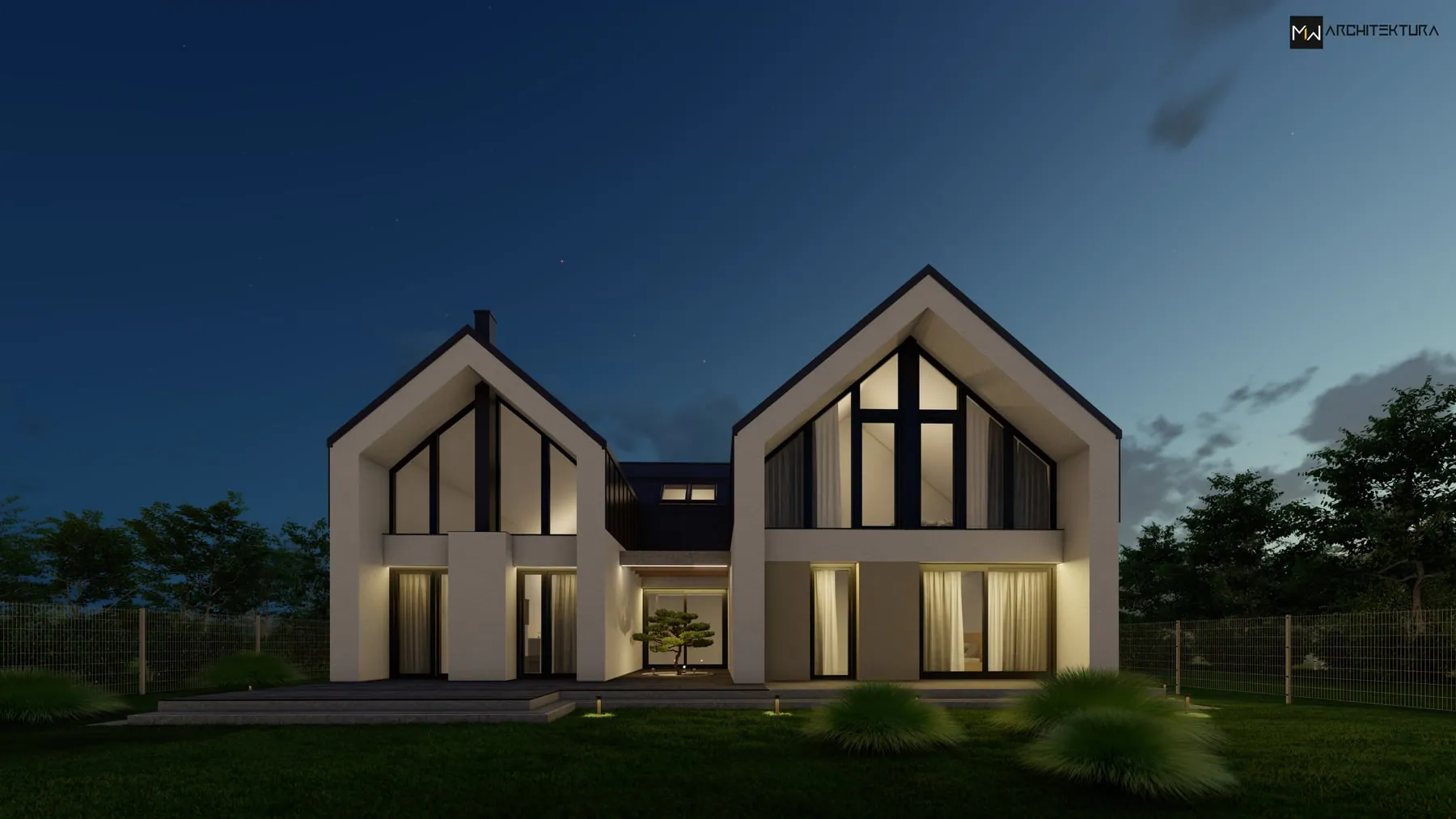Dom na rzucie litery H – Podrzecze — Podrzecze, projekt pracowni MW Architektura