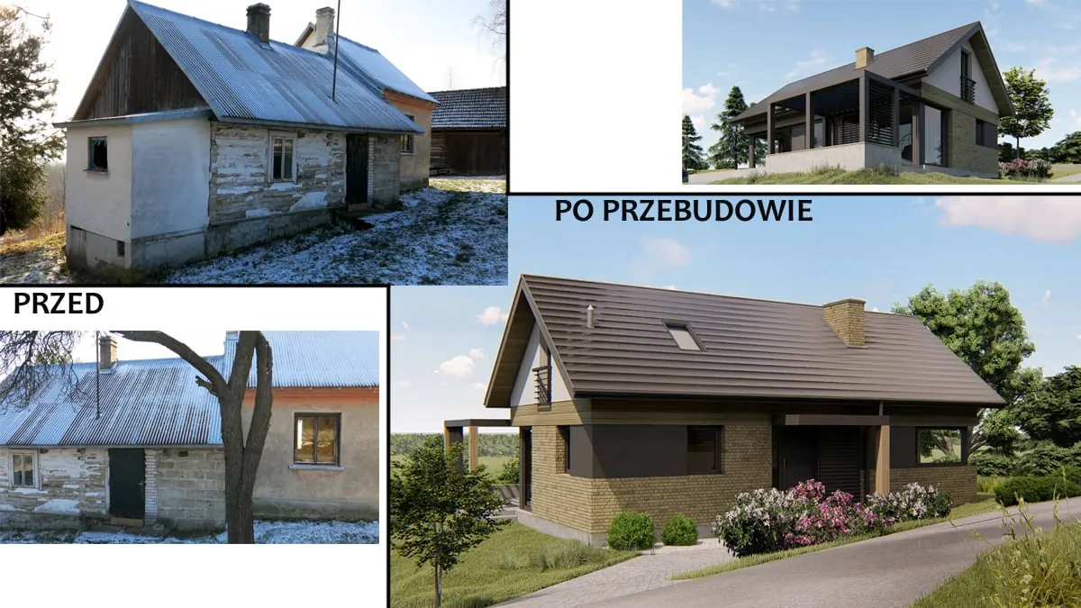 Przebudowa, rozbudowa i nadbudowa – Pogwizdów — Pogwizdów, projekt pracowni MW Architektura