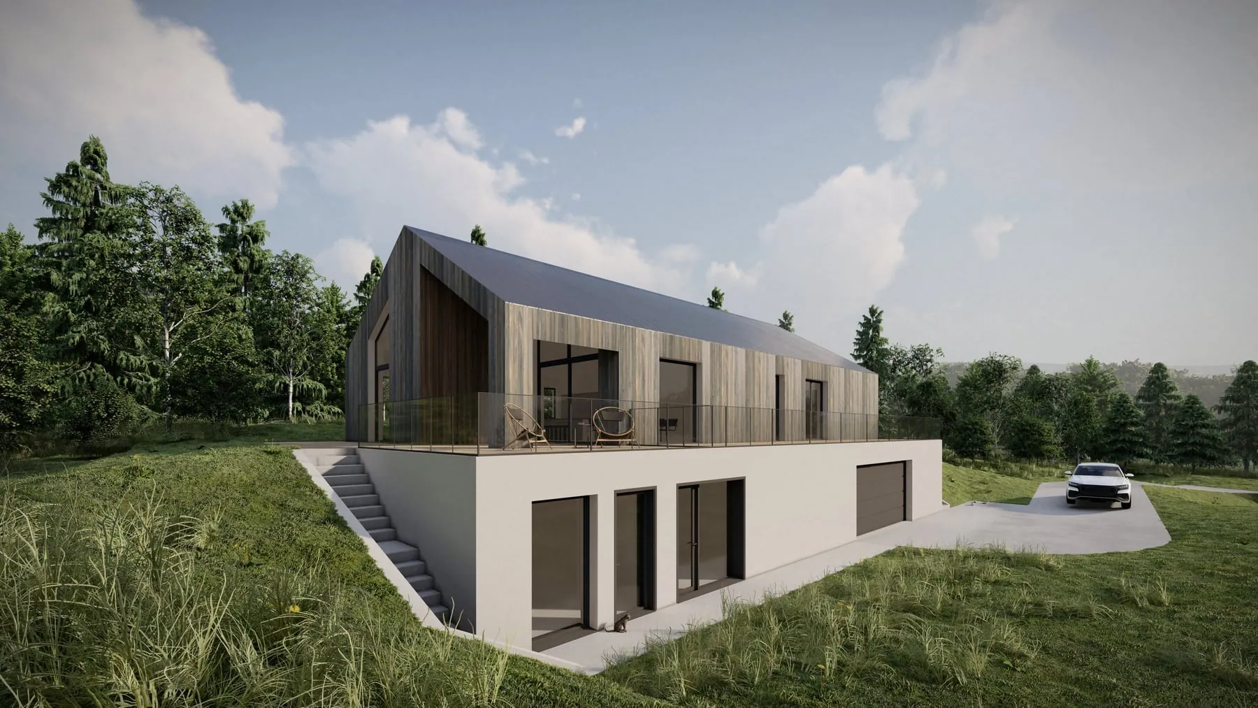 Dom na skarpie – Ropica Polska — Ropica Polska, projekt pracowni MW Architektura