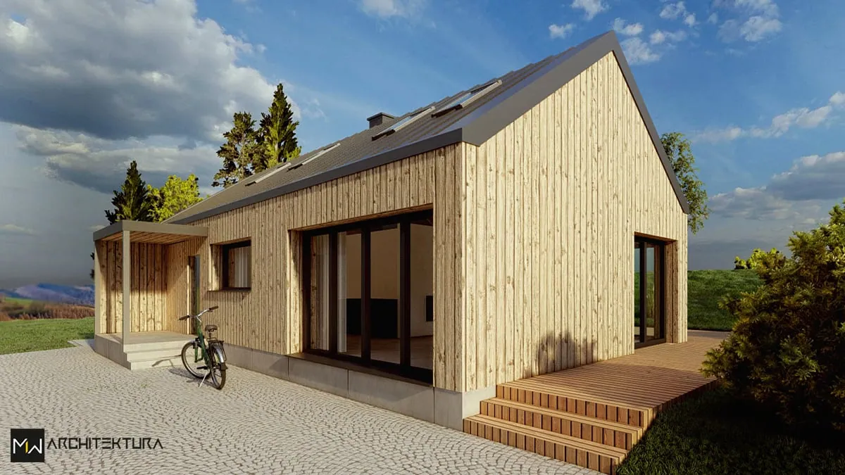 Dom minimalistyczny – Rytro — Rytro, projekt pracowni MW Architektura