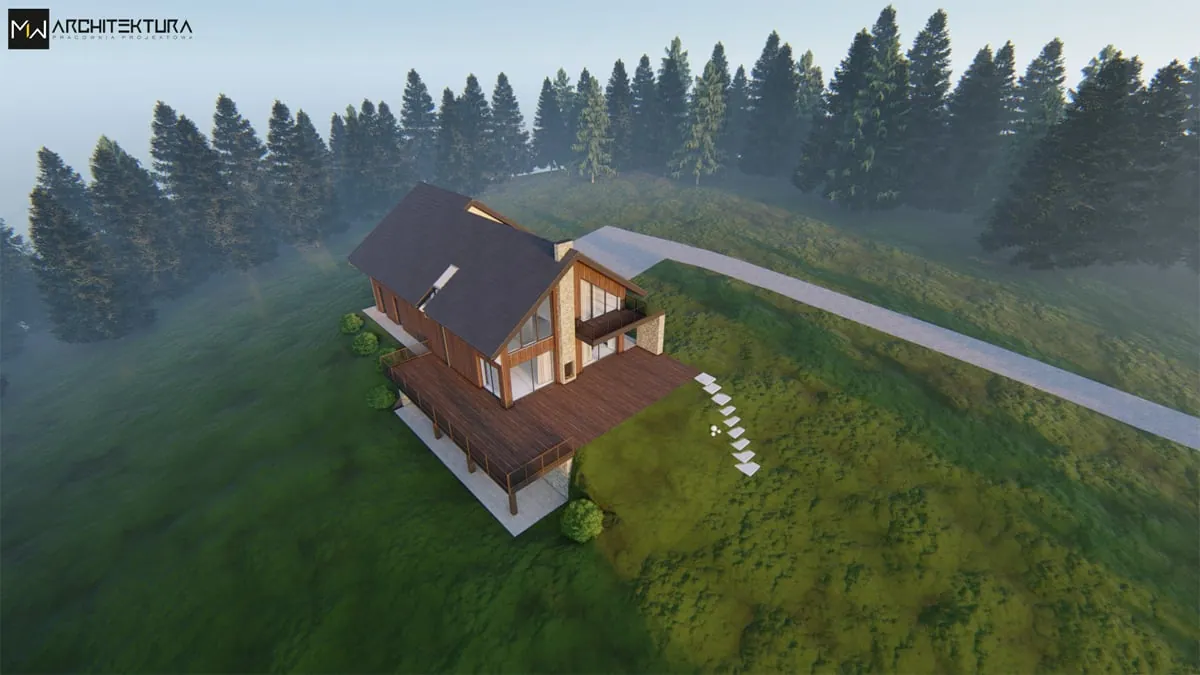 Dom ze strefą spa – Uście Gorlickie — Uście Gorlickie, projekt pracowni MW Architektura