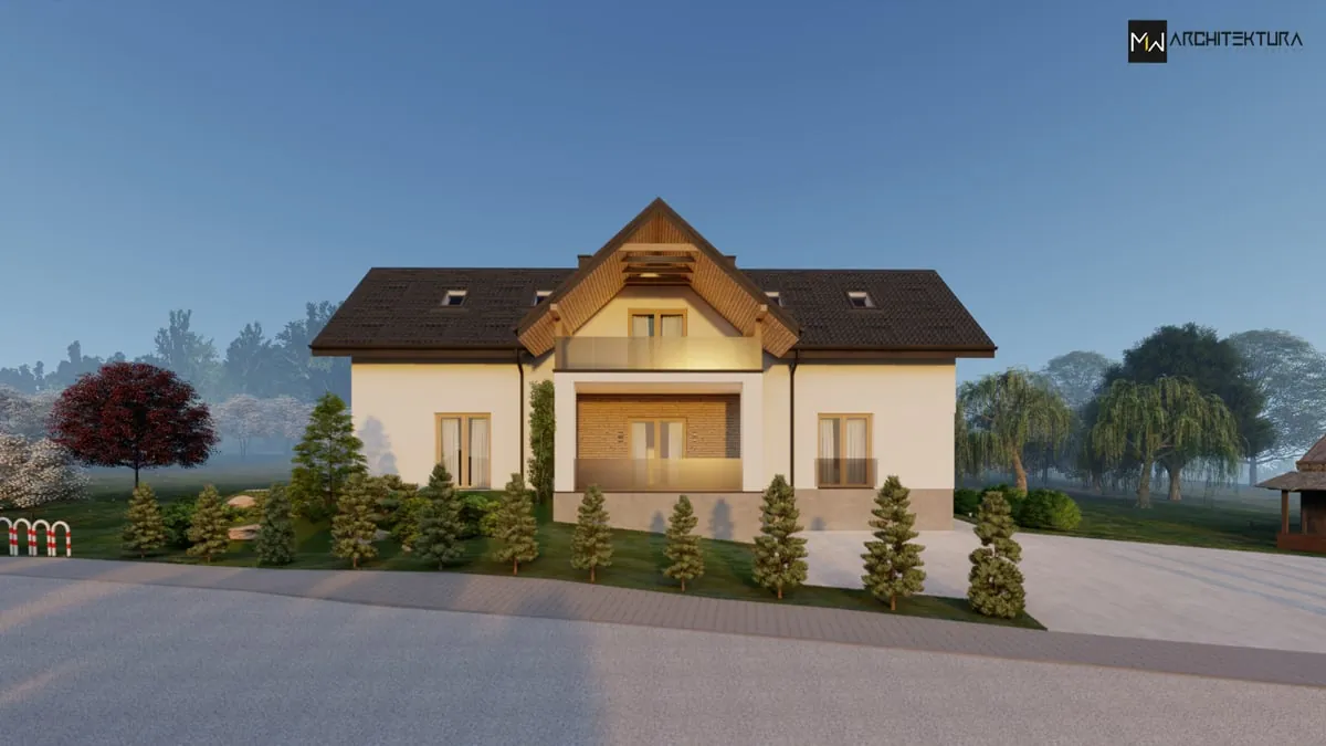 Przebudowa i rozbudowa domu — Wronowice, gmina Łososina Dolna, projekt pracowni MW Architektura