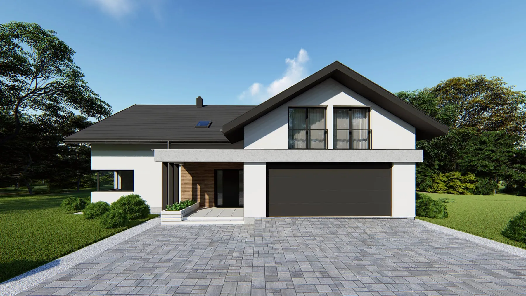 Dom piętrowy – Zagórzany — Zagórzany, projekt pracowni MW Architektura