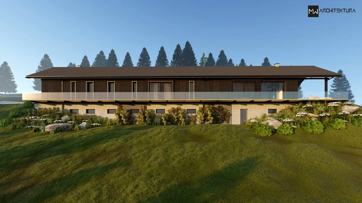 Dom na Paśmie Radziejowej — Zarzecze, gmina Łącko, projekt pracowni MW Architektura