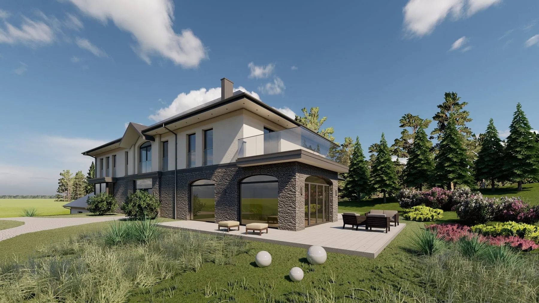 Rezydencja – Zawadka — Zawadka, gmina Tymbark, projekt pracowni MW Architektura