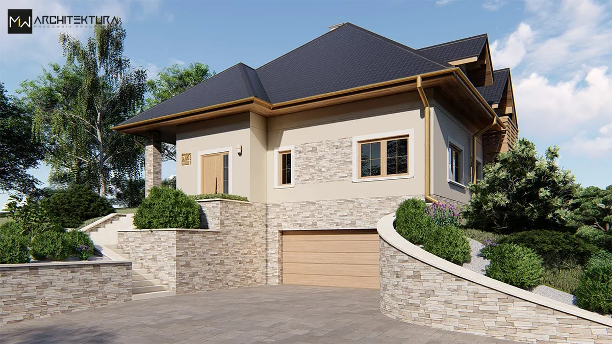Dom z panoramą – Zdrojowa — Nowy Sącz, ul. Zdrojowa, projekt pracowni MW Architektura