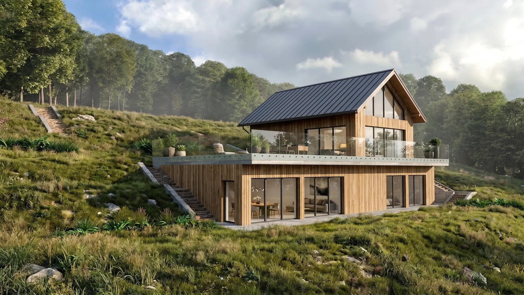 Dom jednorodzinny – Znamirowice — Znamirowice nad Jeziorem Rożnowskim, projekt pracowni MW Architektura